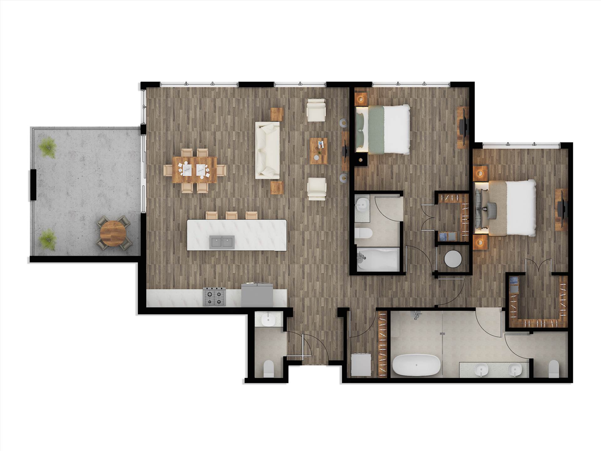 2D Color Floor Plan Rendering Los Angeles 3D Rendering Services in both 2D and 3D Floor Plan Rendering like House floor plans, Building floor plans, office floor plan, kitchen floor plan For the client’s choice. We take utmost care of sticking to the dimensions given by our clients. by JMSDCONSULTANT