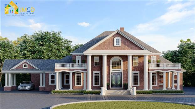 Architectural Visualization St. Louis Missouri - This is a project of classic villa home exterior design in City in Missouri USA