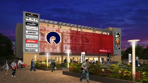 3D Exterior Rendering Shopping Mall Design - 3D Exterior Rendering Services