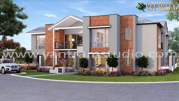 Residential 3d exterior rendering services ahmedabad House with landscape in the garden area. Our crew of Architectural Rendering Studio can offer you photograph-immersive 3d Architectural visualization that acts as an enabler in the course of planning, d