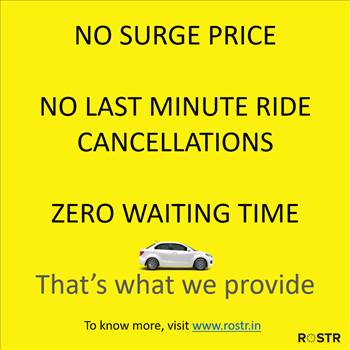 No surge price, no last minute ride cancellation, zero waiting time. That's what you get from Rostr the commute app. Register by downloading our app from play store and IOS.