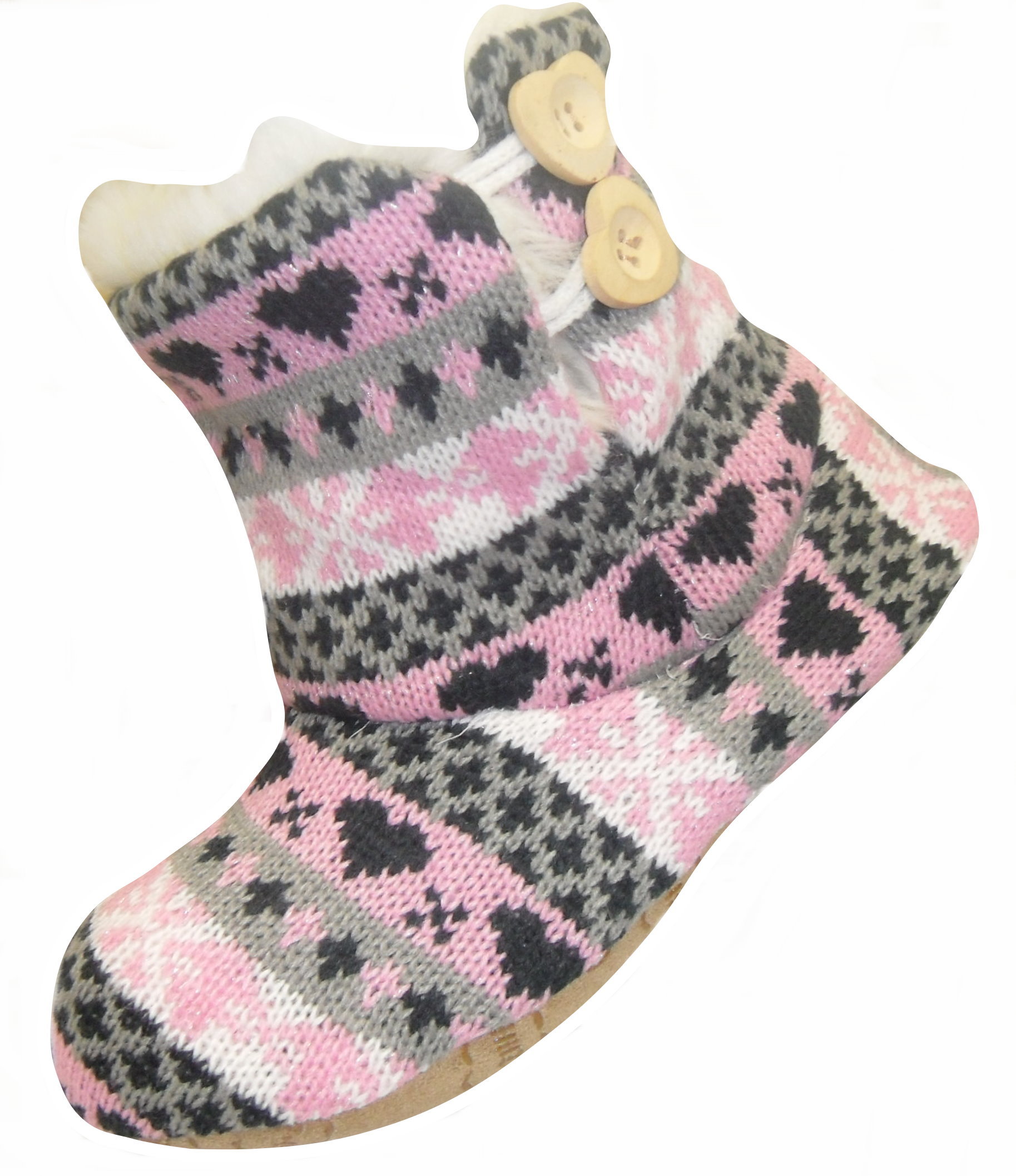 Ladies KNitted Boots Pink.JPG  by Thingimijigs