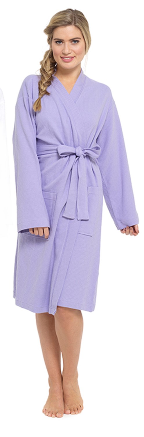 Ladies Waffle Dressing Gown Purple LN560A.jpg  by Thingimijigs