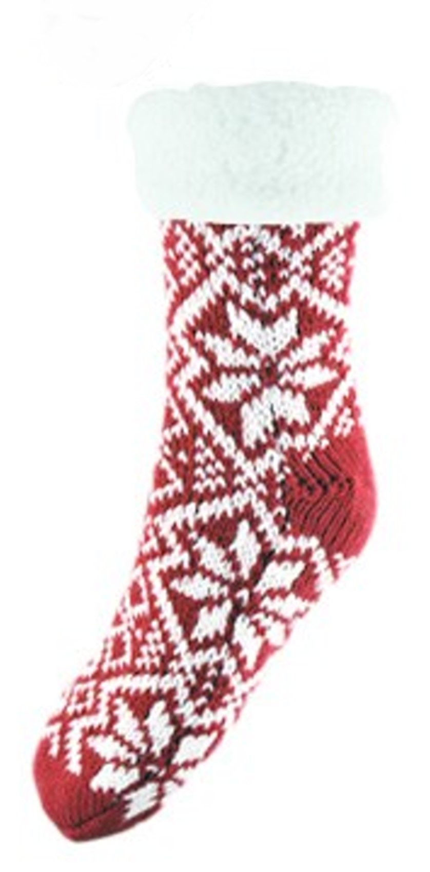 chunky knit fairisle socks Red.jpg  by Thingimijigs