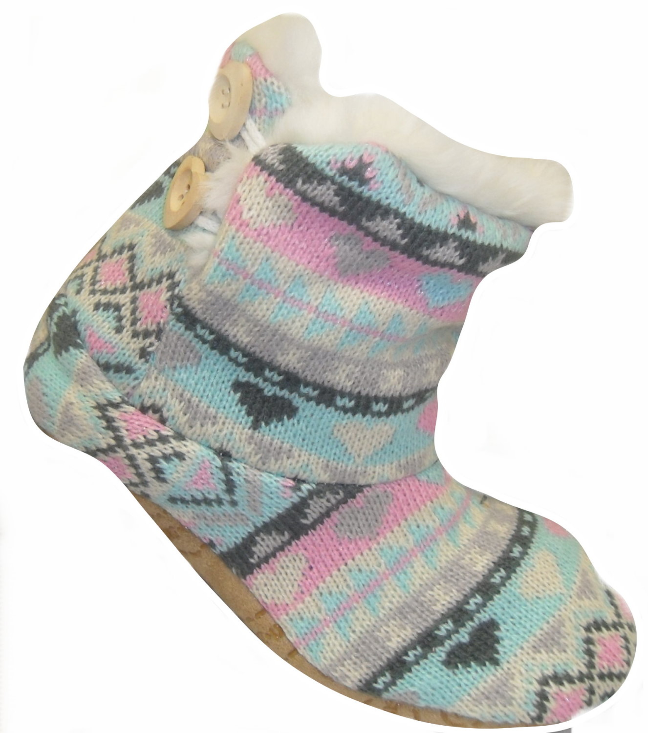 Ladies KNitted Boots Pastel.JPG  by Thingimijigs