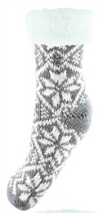 chunky knit fairisle socks Grey.jpg by Thingimijigs