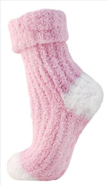 Ladies Fluffy Non Skid SK185 Pink.jpg by Thingimijigs