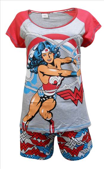 Wonder Woman Shortie Pyjamas PJ75 (2).JPG by Thingimijigs