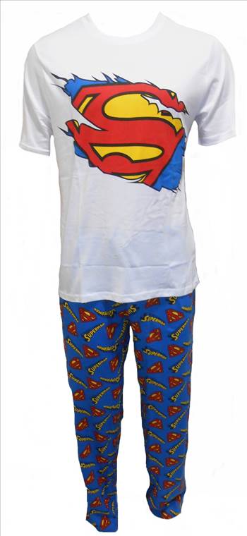 Men\u0027s Superman Pyjamas PJ08.JPG - 