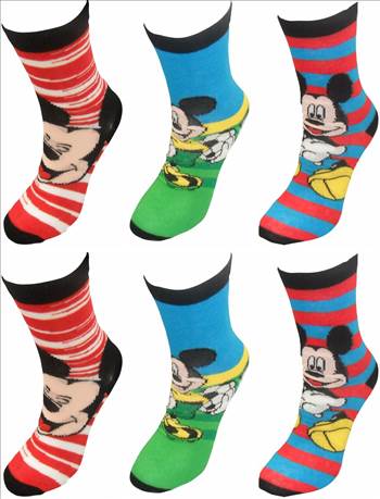 Mickey Mouse 6 Pack Socks.jpg by Thingimijigs