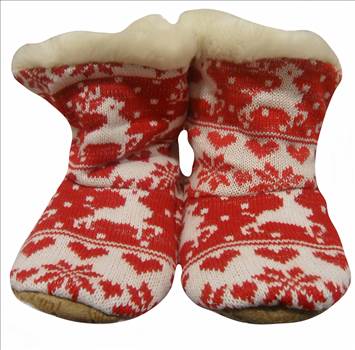 Ladies KNitted Boots Red a.JPG by Thingimijigs