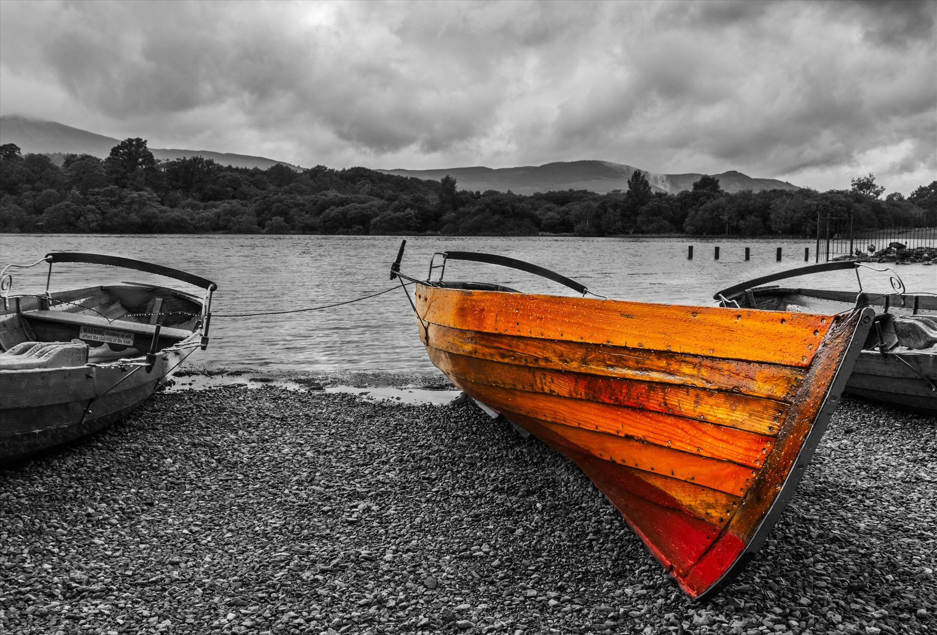 Derwent Water Rowing Boat Rowing Boat on Derwent Water in the Lake District near Keswick. by Tony Keogh Photography