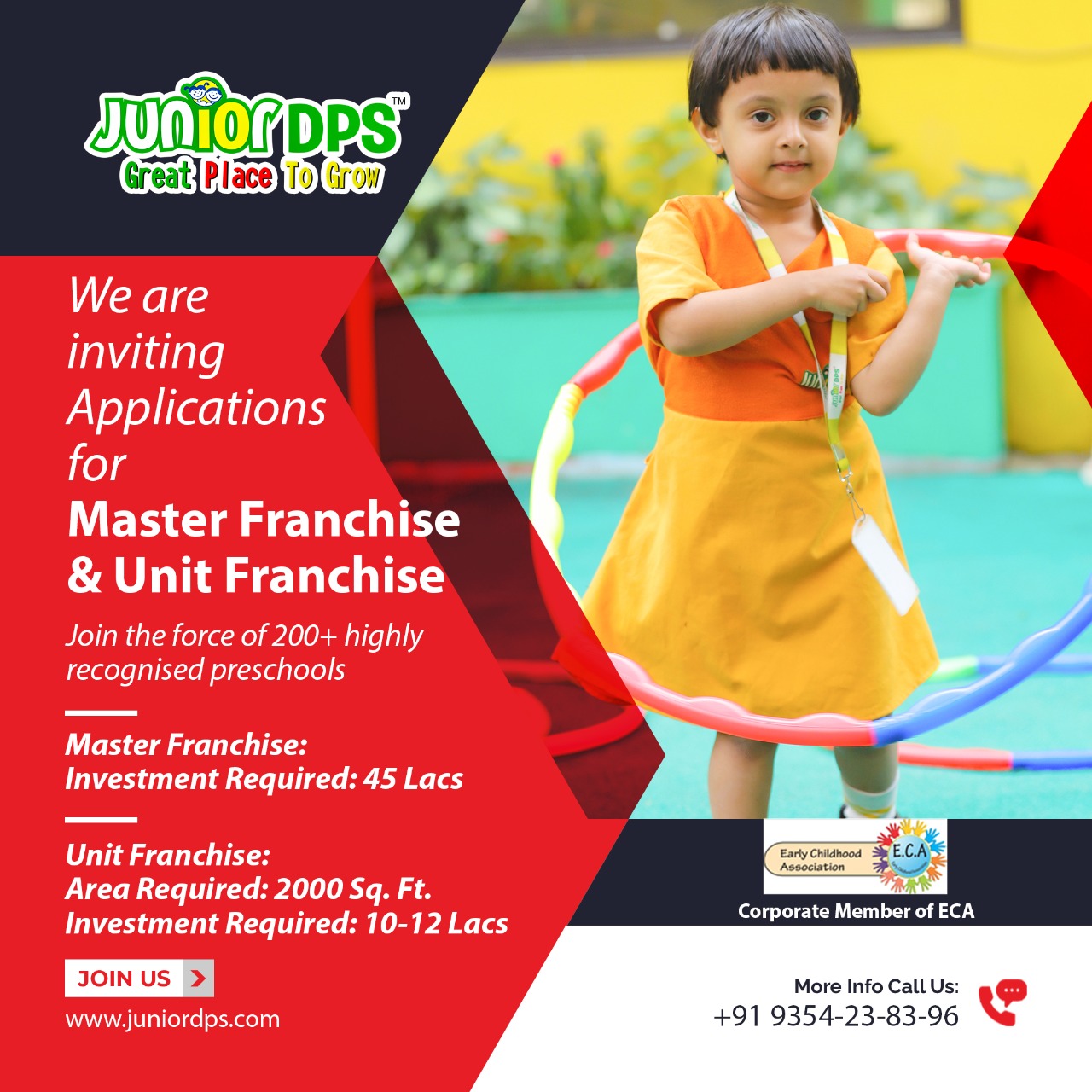 JuniorDPS Junior DPS is a chain of preschools whose commitment and determination towards delivering high-quality education and appropriate nurturing to children has ascended its name to the national level.
 https://juniordps.com/ by JuniorDps123