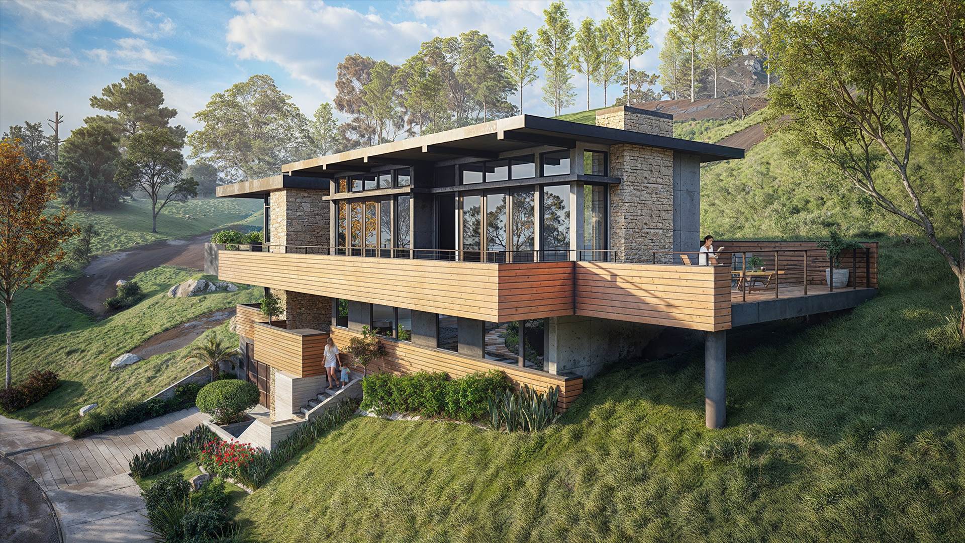 Bringing-Hills-to-Life-3D-Architectural-Animation-Company-Showcases-Hillside-House-from-Right-&-Side-Views.jpg  by yantramstudio06