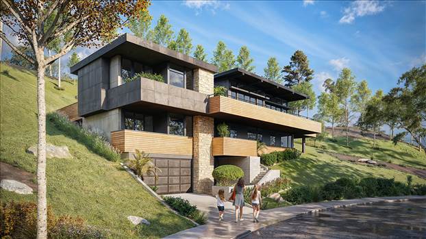 Crafting-Elevated-Dreams-Hillside-Bungalow-3D-Architectural-Design-Services-A-Front-View-Perspective.jpg - 
