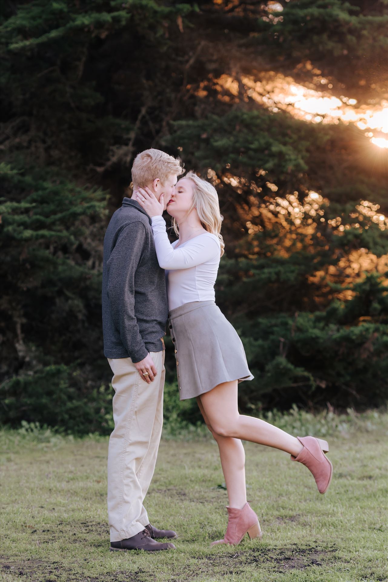 DSC_2452.JPG San Luis Obispo and Santa Barbara County Wedding and Engagement Photography. Mirror's Edge Photography captures Montana de Oro Engagement Session.  Kissing at sunset. by Sarah Williams