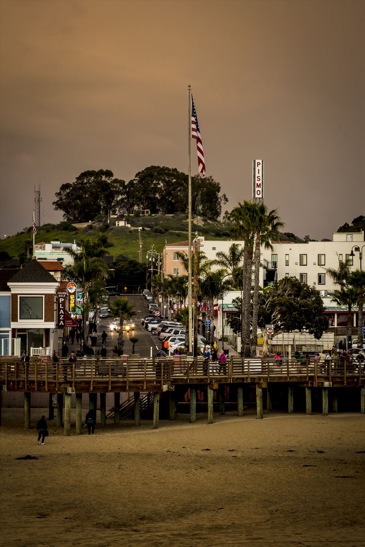 Stormy Downtown Pismo.jpg Stormy day in downtown Pismo Beach, California. by Sarah Williams