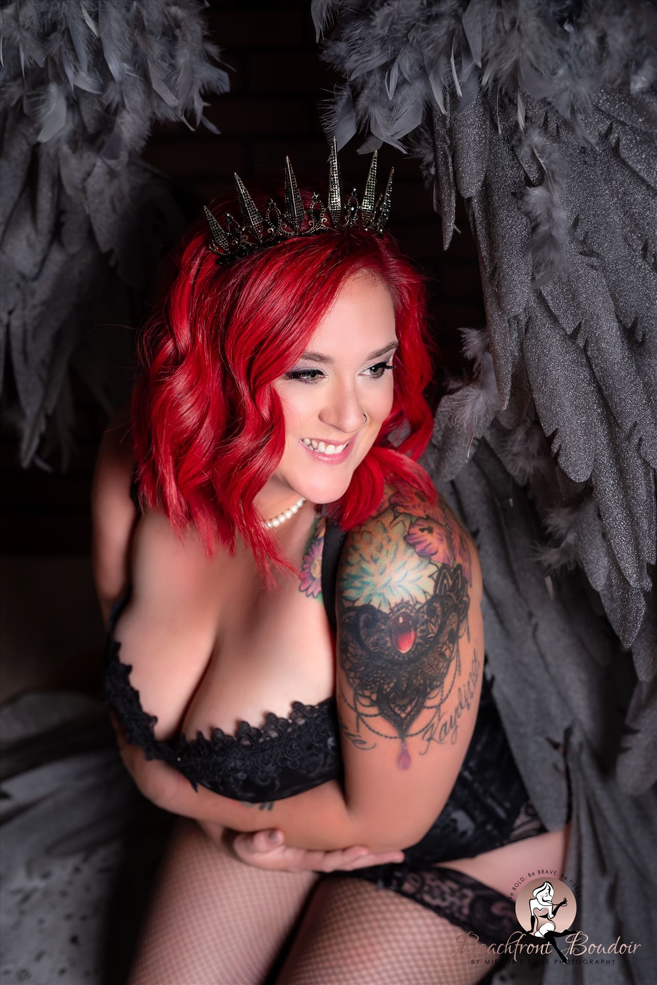 Port-.JPG Beachfront Boudoir by Mirror's Edge Photography is a Boutique Luxury Boudoir Photography Studio located in San Luis Obispo County. My mission is to show as many women as possible how beautiful they truly are! Wings and tattoos alternative vibe by Sarah Williams