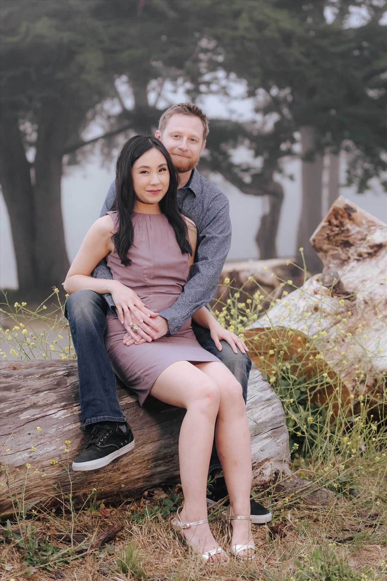 Carmen and Josh 44 Montana de Oro Spooners Cove Engagement Photography Los Osos California.  Classic Chic Bride and Groom by Sarah Williams