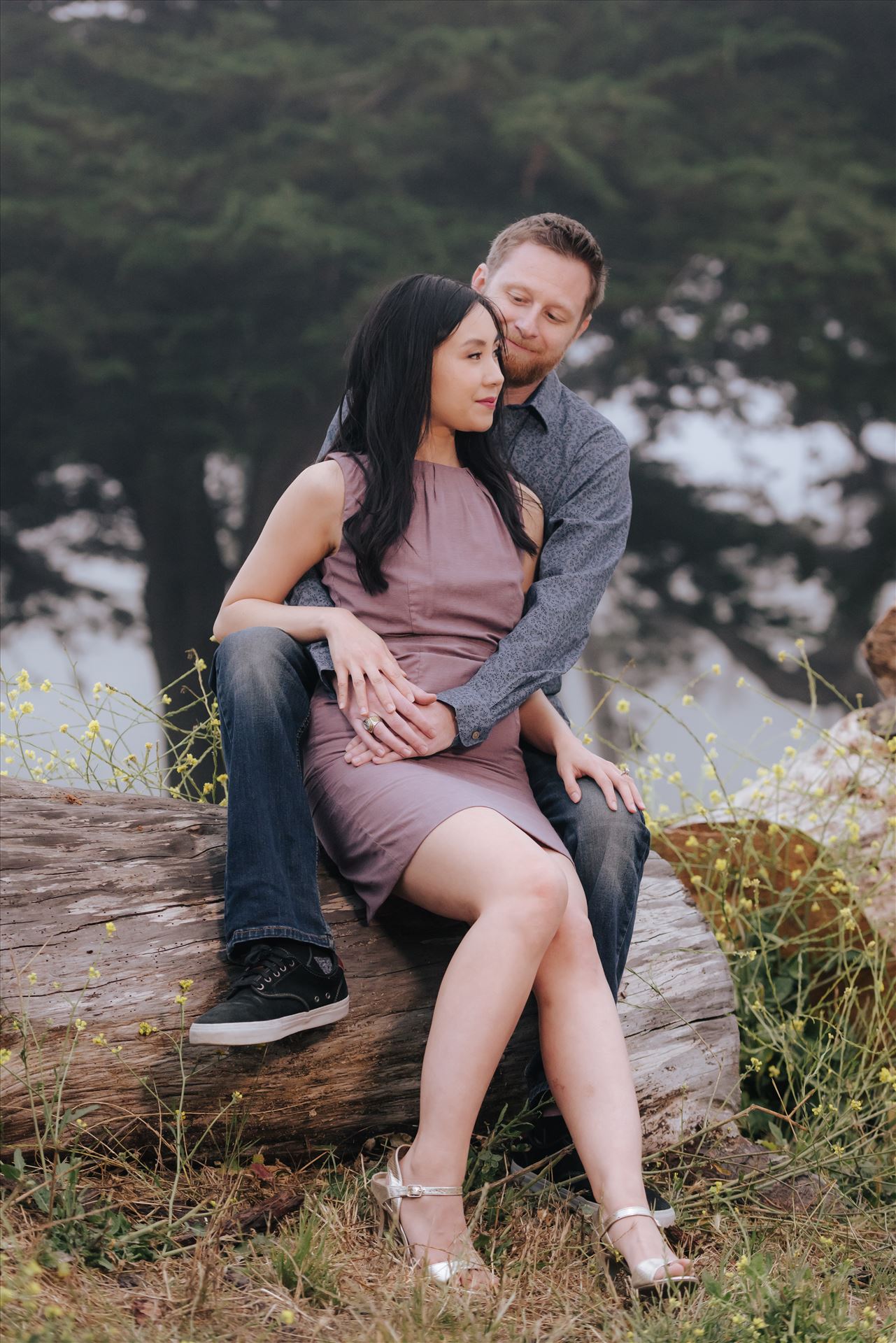 Carmen and Josh 47 Montana de Oro Spooners Cove Engagement Photography Los Osos California.  Classic Chic Bride and Groom in Love by Sarah Williams