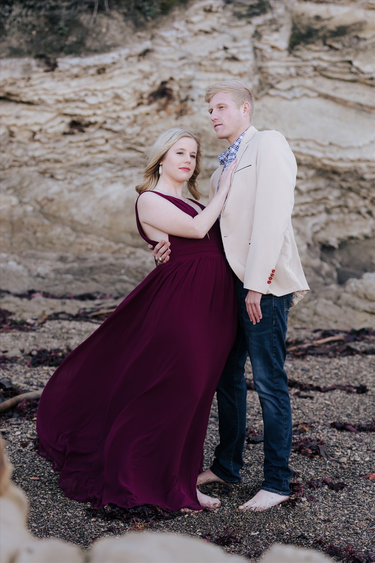 DSC_2301.JPG San Luis Obispo and Santa Barbara County Wedding and Engagement Photography. Mirror's Edge Photography captures Montana de Oro Engagement Session.  Romantic couple on the beach in love. by Sarah Williams