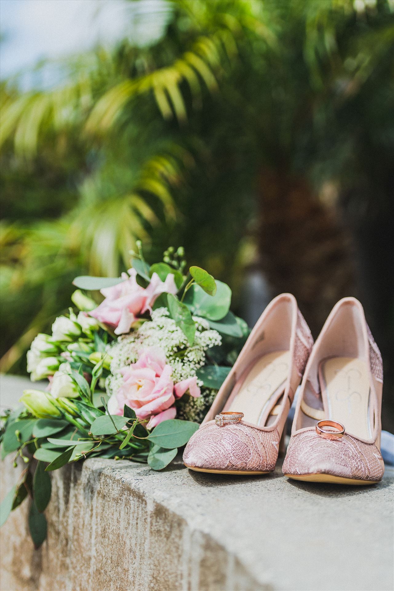 Candy and Christopher 08 Wedding at Dolphin Bay Resort and Spa in Shell Beach, California by Sarah Williams of Mirror's Edge Photography, a San Luis Obispo County Wedding Photographer. Shoes, flowers and rings by Sarah Williams