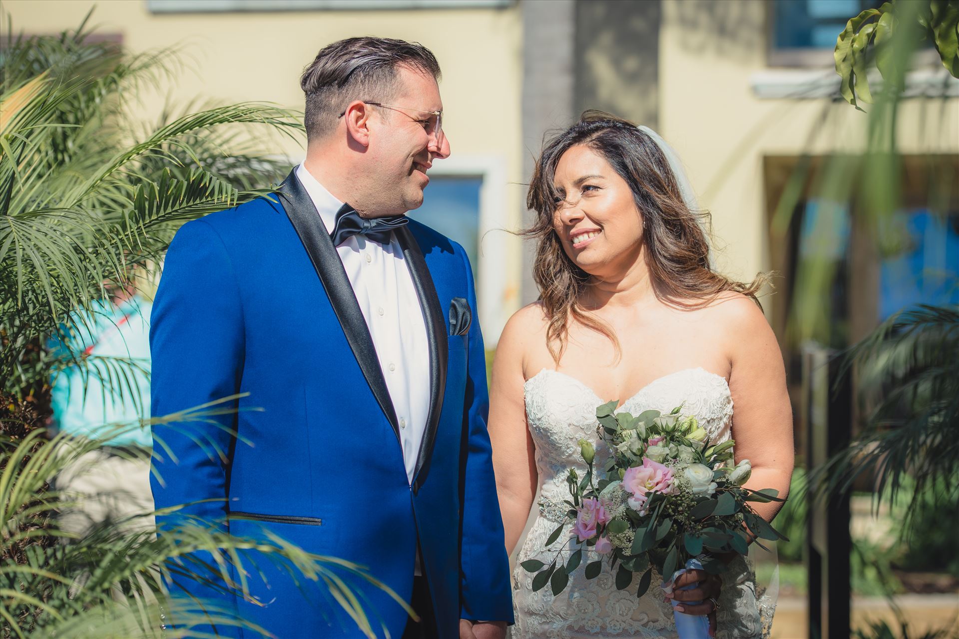 Candy and Christopher 23 Wedding at Dolphin Bay Resort and Spa in Shell Beach, California by Sarah Williams of Mirror's Edge Photography, a San Luis Obispo County Wedding Photographer. Bride and Groom Tropical Wedding at Dolphin Bay by Sarah Williams