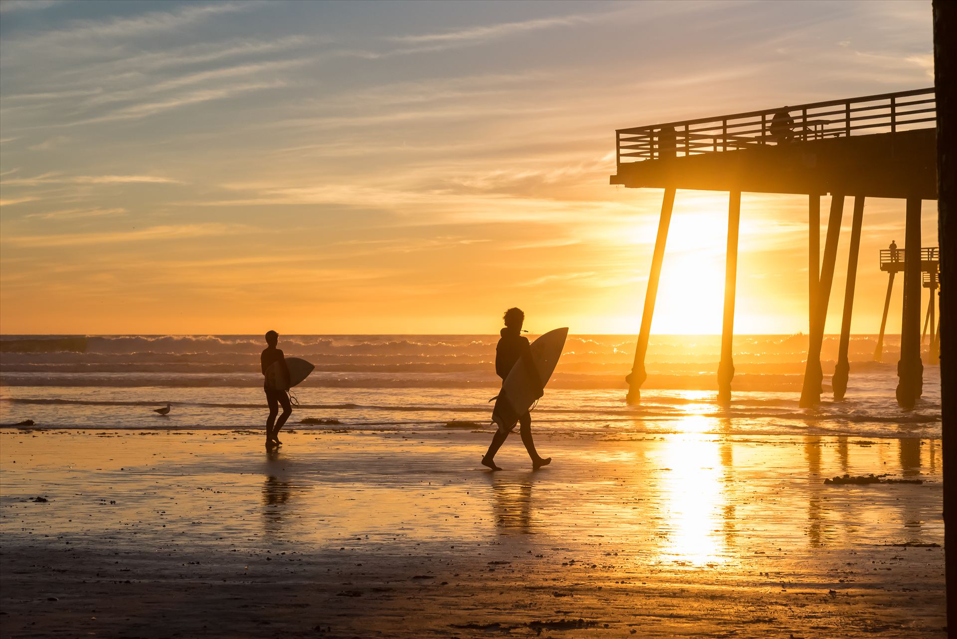 Surfers at Sunset3.jpg  by Sarah Williams