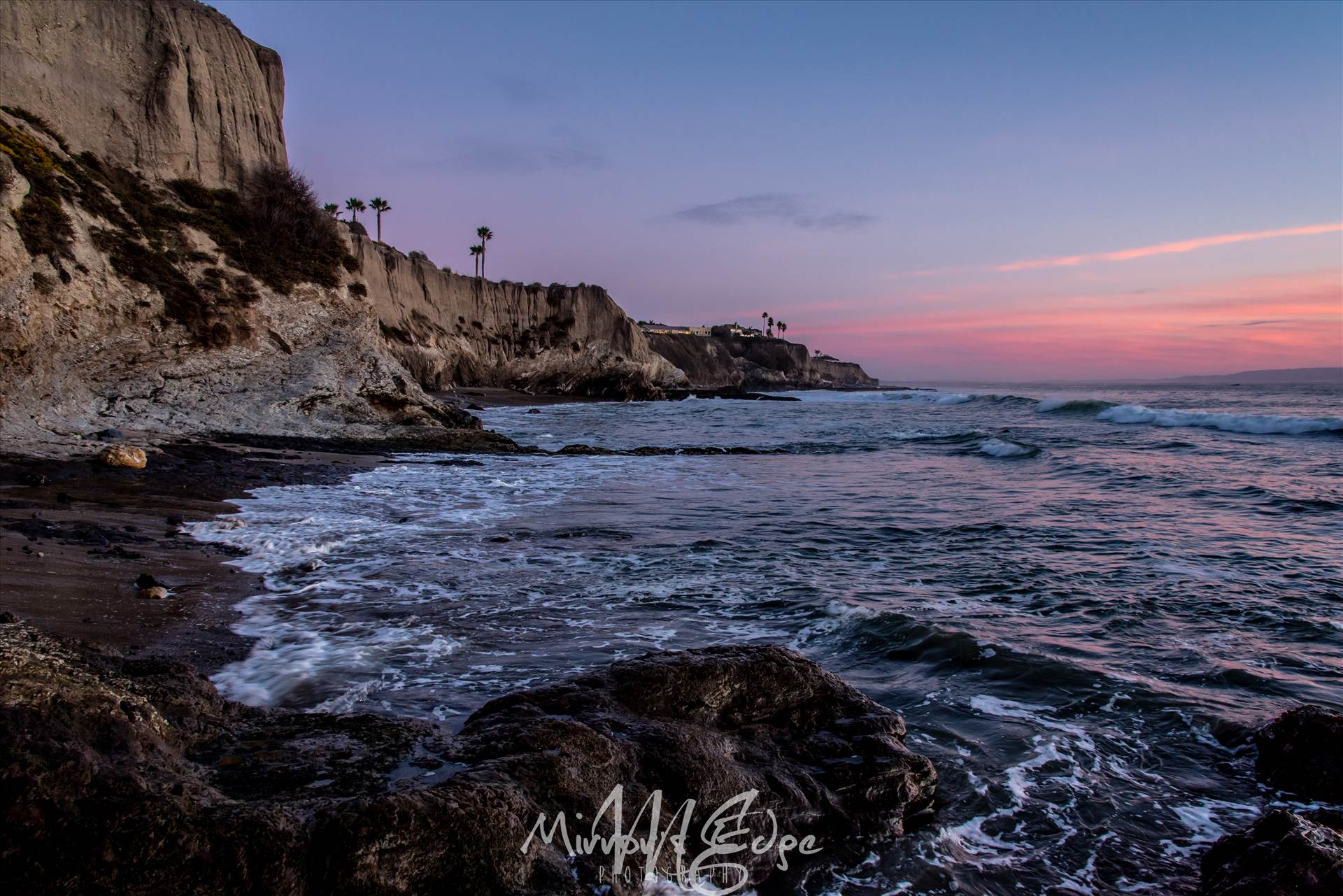 Shell Beach Cliffs Pink Sunset.jpg undefined by Sarah Williams