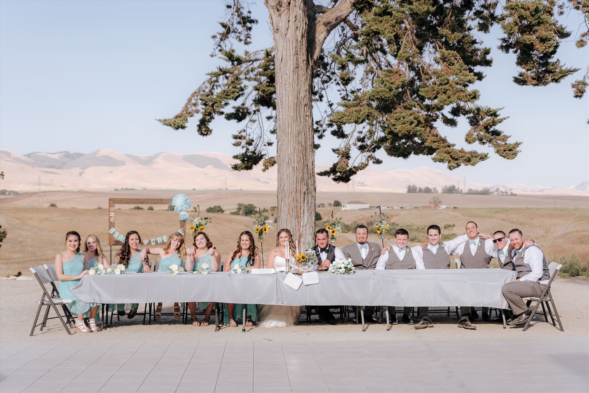 Cherie and Brandon 100 Mirror's Edge Photography, a San Luis Obispo Wedding Photographer, captures a wedding at the Historic Dana Adobe in Nipomo California.  Head Table at the Dana Adobe. by Sarah Williams