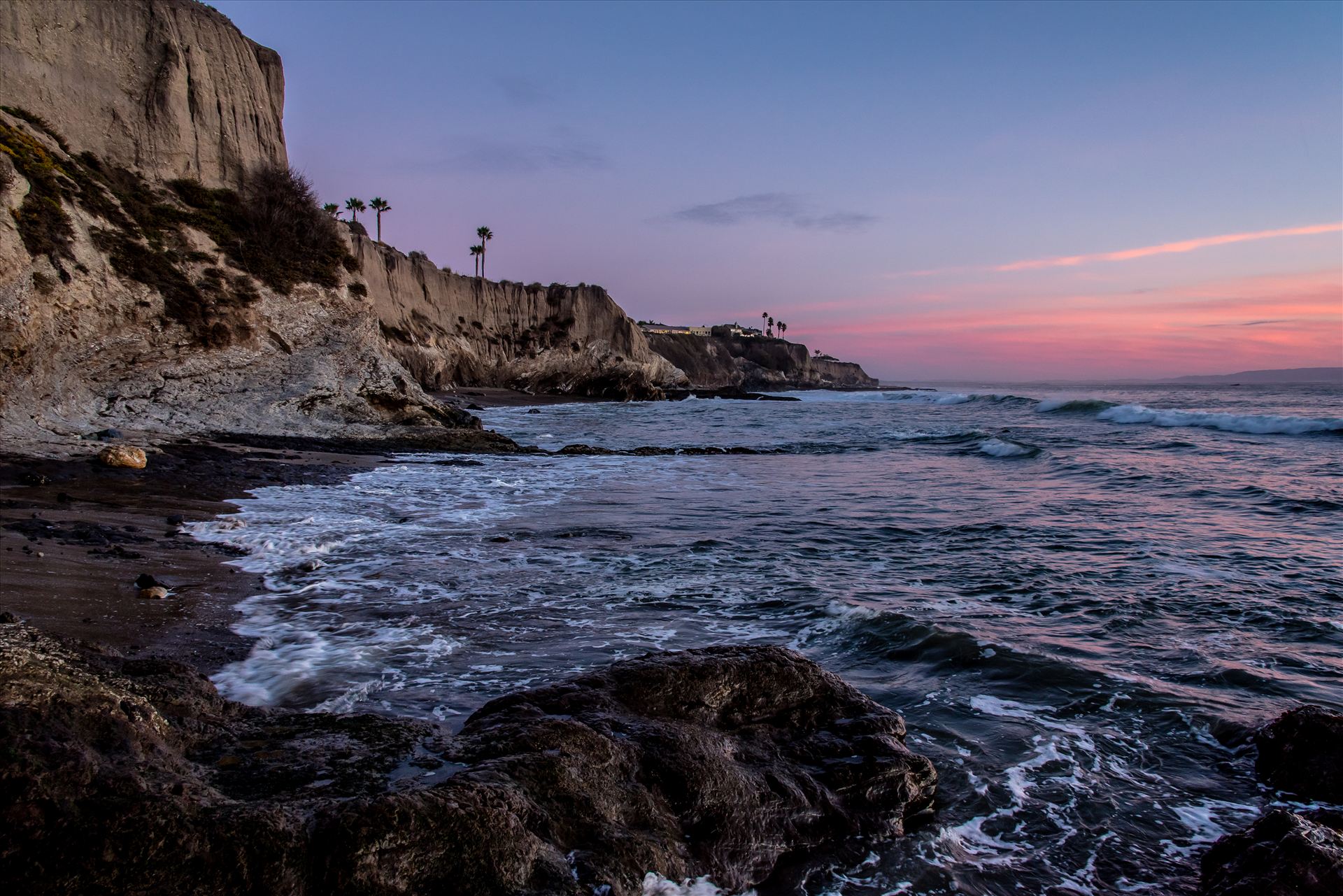 Shell Beach Cliffs Pink Sunset.jpg  by Sarah Williams