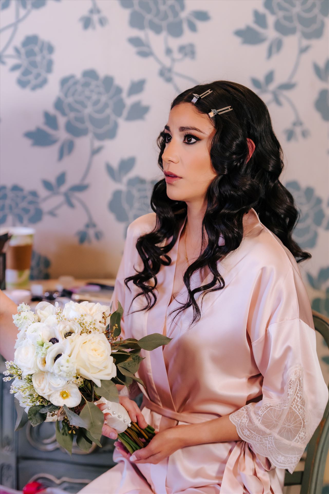 SP Gallery-4908.JPG Mirror's Edge Photography captures Xochitl and David's magical Madonna Inn Wedding in San Luis Obispo, California. Bride getting ready in the Romance Suite. by Sarah Williams
