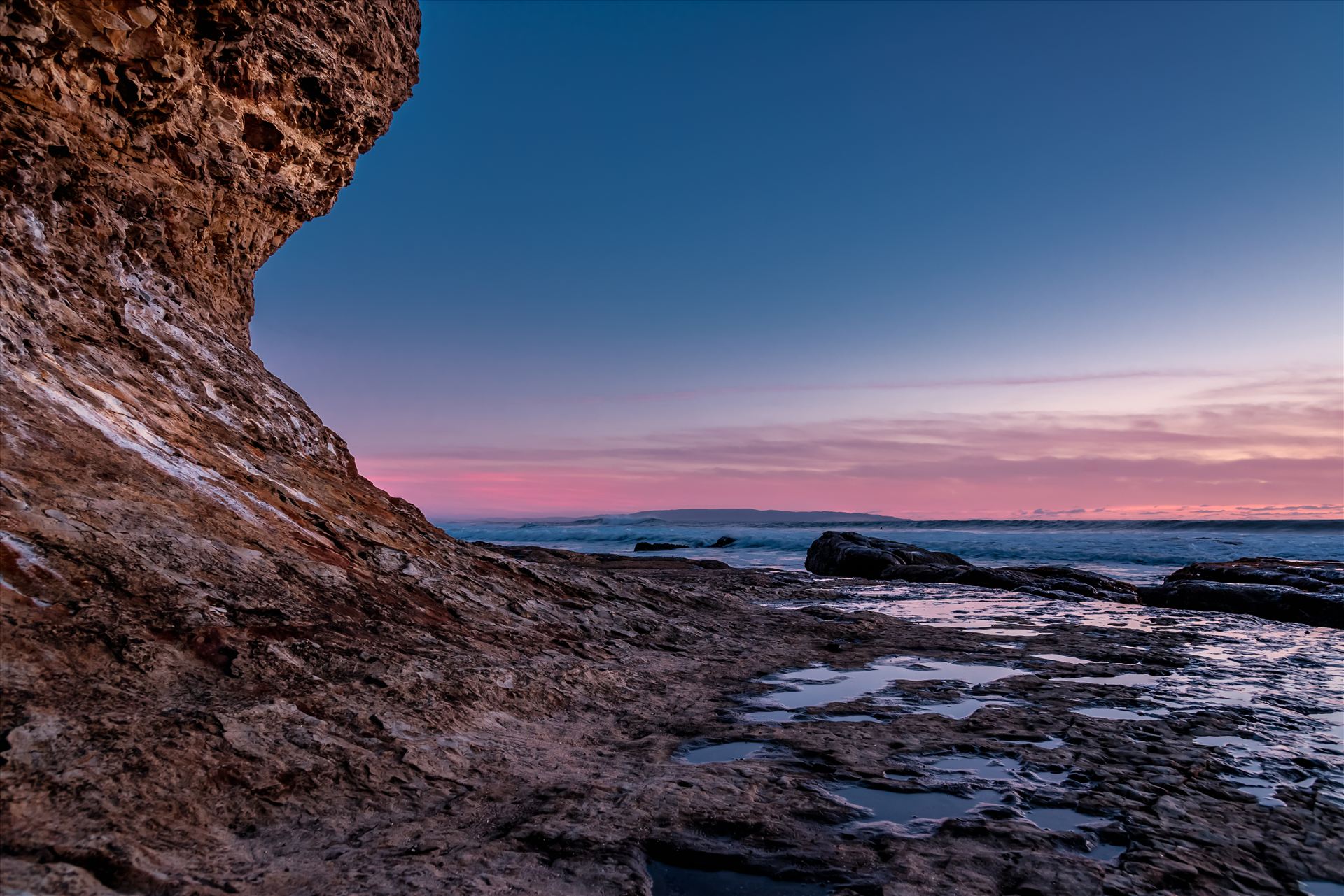 Shell Beach Cliff Pink Sunset.jpg  by Sarah Williams