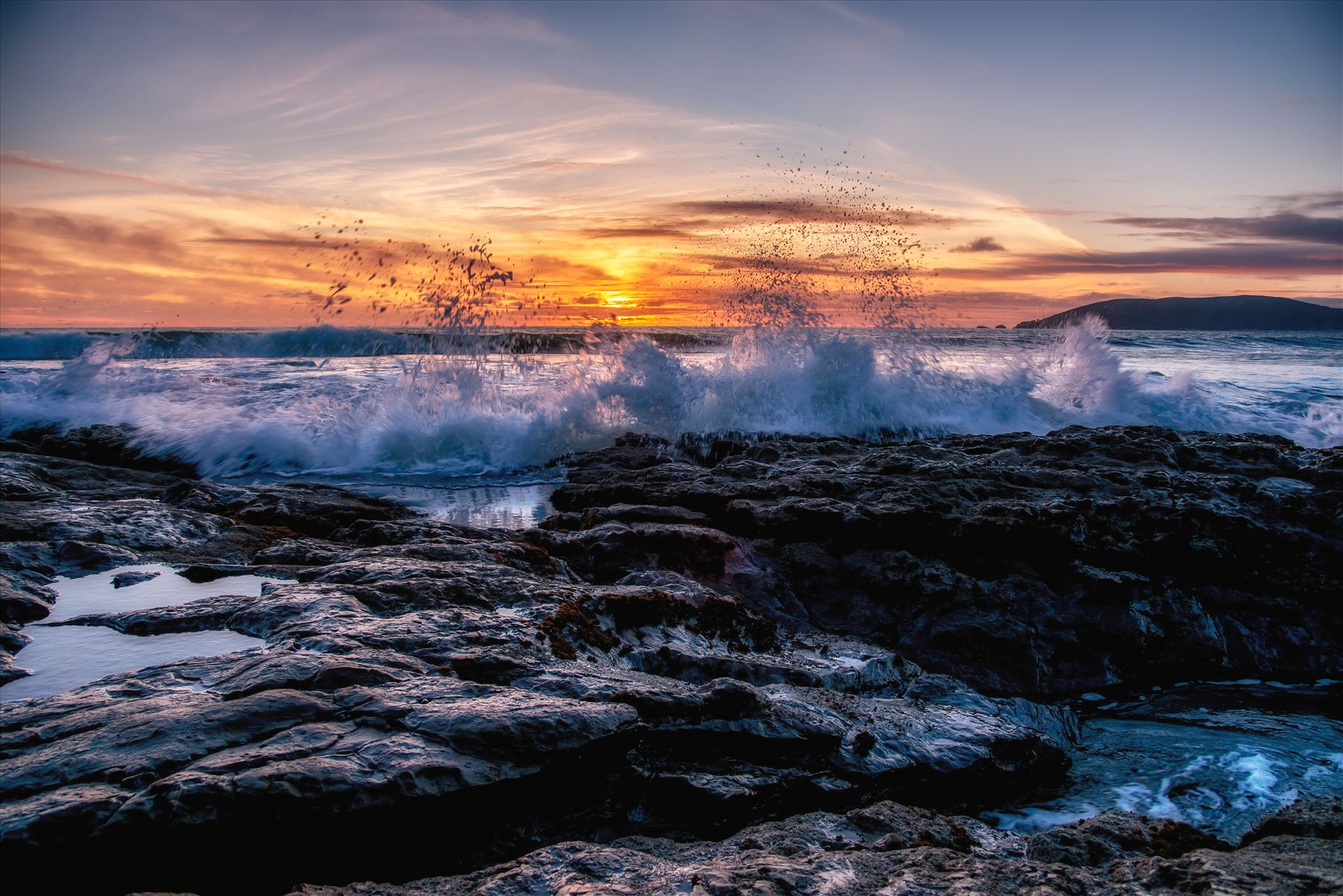 Shell Beach Cliffs Wave Break.jpg  by Sarah Williams