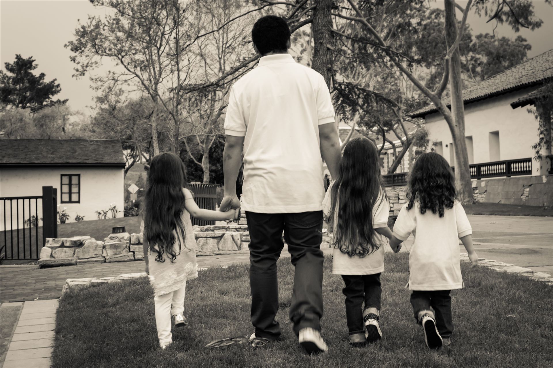 Kids Walking BW.jpg  by Sarah Williams