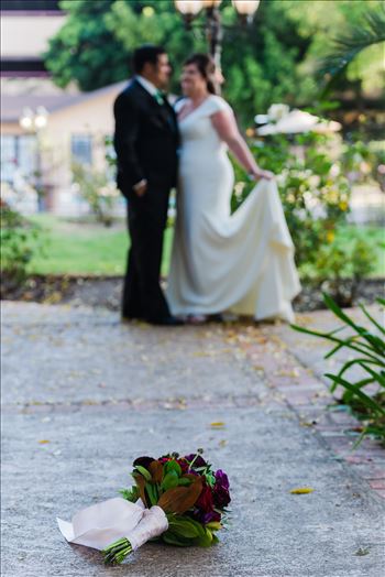 Mary and Alejandro 22 - Wedding photography at the Historic Santa Maria Inn in Santa Maria, California by Mirror\u0027s Edge Photography. Bouquet and the Bride and Groom.