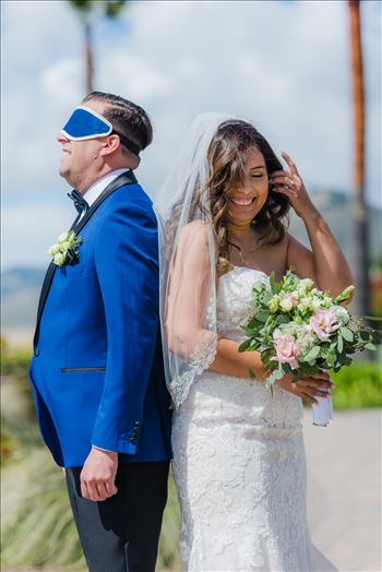 Candy and Christopher 06 - Wedding at Dolphin Bay Resort and Spa in Shell Beach, California by Sarah Williams of Mirror\u0027s Edge Photography, a San Luis Obispo County Wedding Photographer. First Look at Dolphin Bay