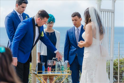 Candy and Christopher 18 - Wedding at Dolphin Bay Resort and Spa in Shell Beach, California by Sarah Williams of Mirror\u0027s Edge Photography, a San Luis Obispo County Wedding Photographer. Sand Ceremony