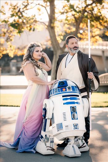 Sarah Williams of Mirror's Edge Photography, a San Luis Obispo Wedding, Engagement and Vow Renewal Photographer, captures Tony and Tania's Star Wars themed vow renewal in Avila Beach and Arroyo Grande California.