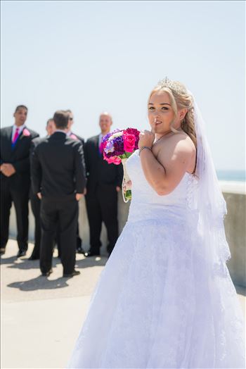 Jessica and Michael 28 - Sea Venture Resort and Spa Wedding Photography by Mirror\u0027s Edge Photography in Pismo Beach, California. First Look on Pismo Beach with Bride and Groom