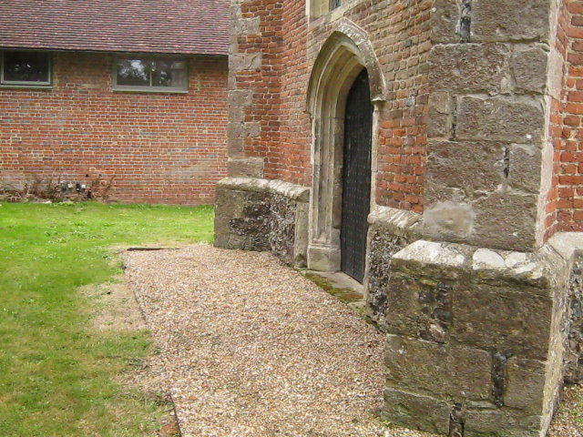 Transatlantic Cousins 2.jpg Lana L'Ettrell finds the gravestone, St James the Less Church, Dorney, Buckinghamshire by Vienna