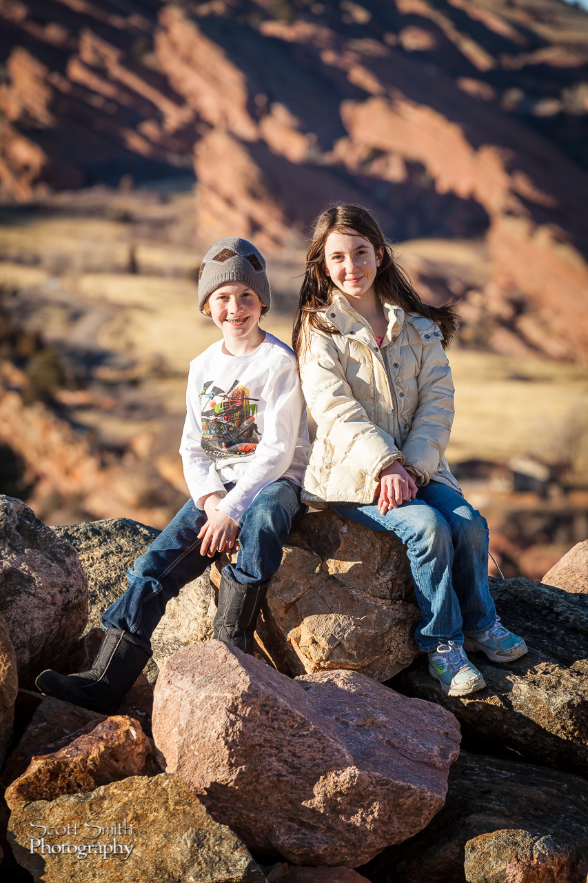 Allie and Holden Red-Rockin' My kidlings taking a break from a day of Geocaching around Morrison, CO. by Scott Smith Photos