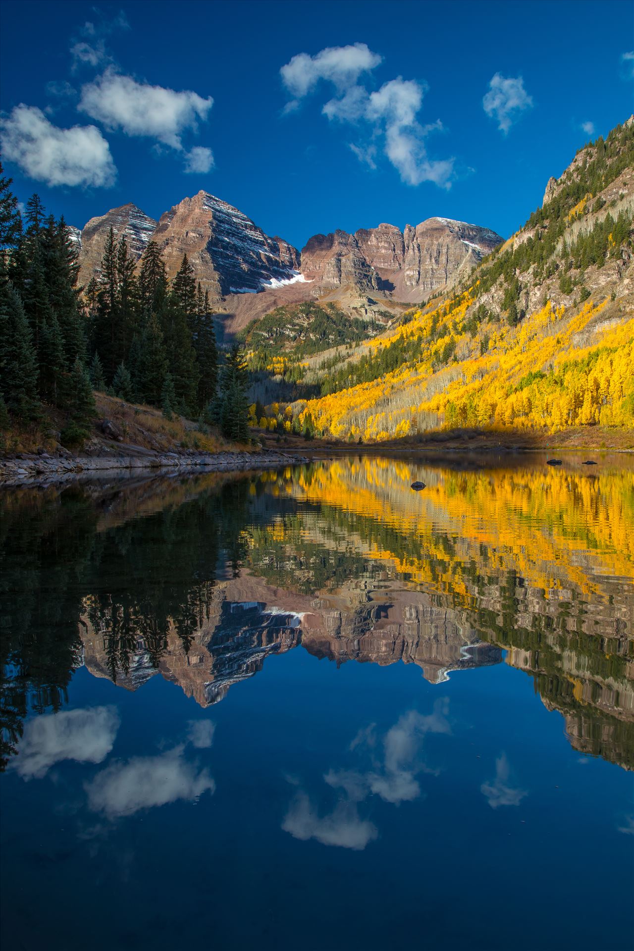 Maroon Bells and Maroon Lake No 1  by Scott Smith Photos