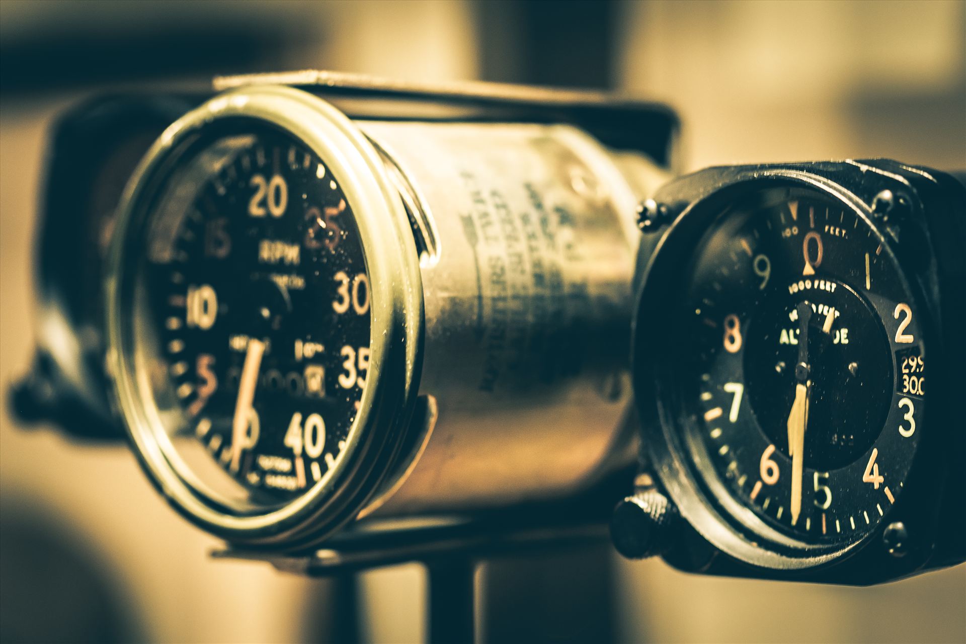 Dial it In Vintage aviation gauges at the Ghurka store. by Scott Smith Photos