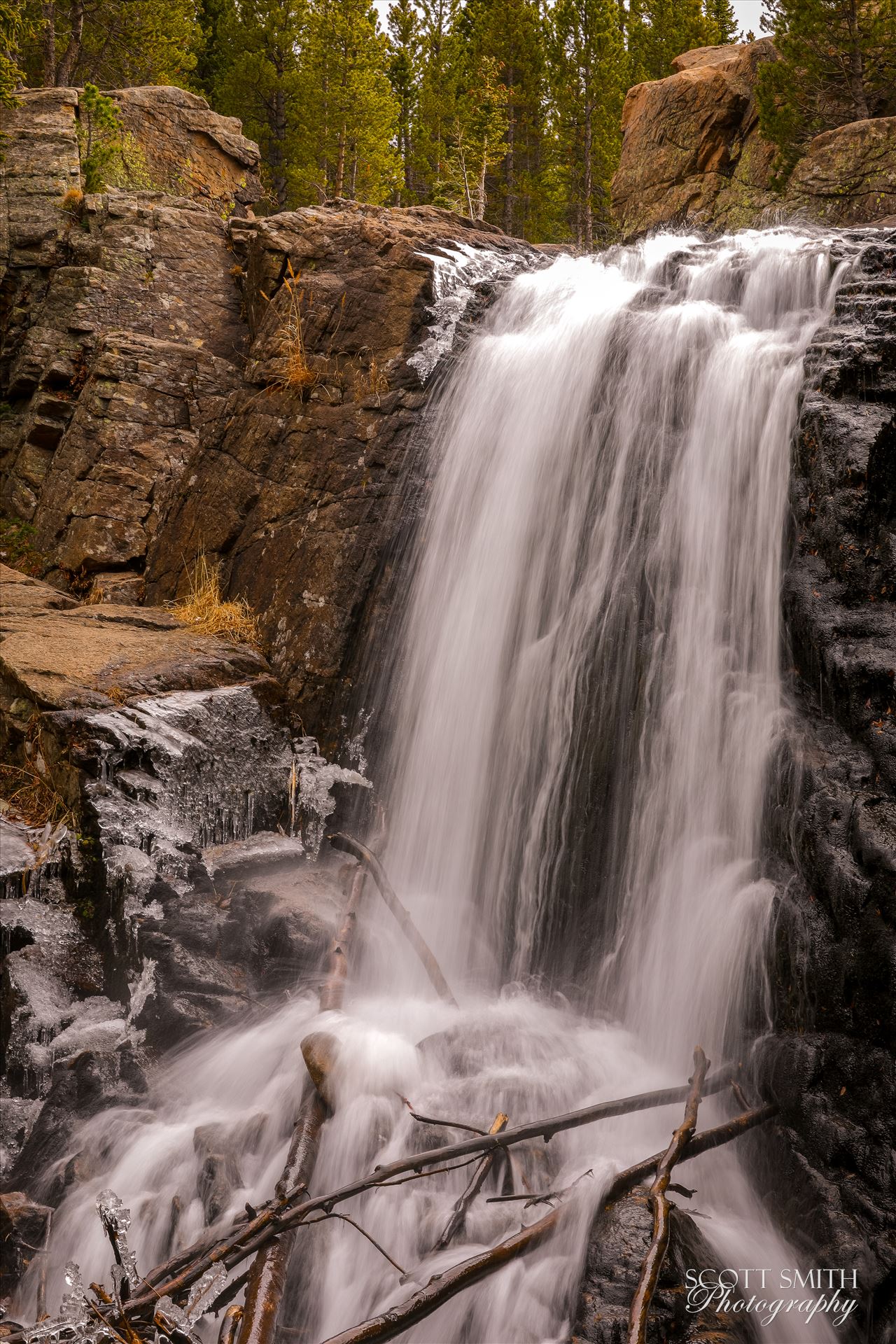 Alberta Falls, Rocky Mountain National Park No 3 As winter approaches and the temperature starts to drop, ice formations start to appear around Alberta Falls. by Scott Smith Photos