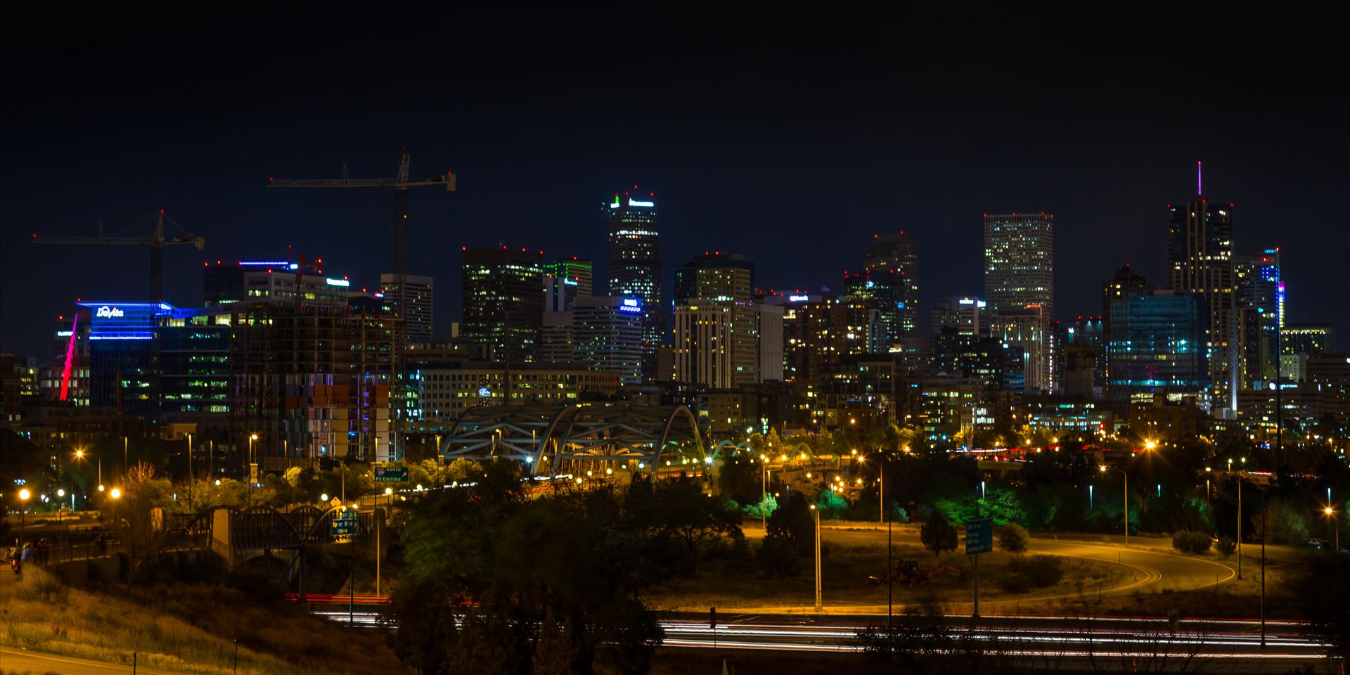 Denver Skyline at Night The Denver, Colorado skyline at night. by Scott Smith Photos