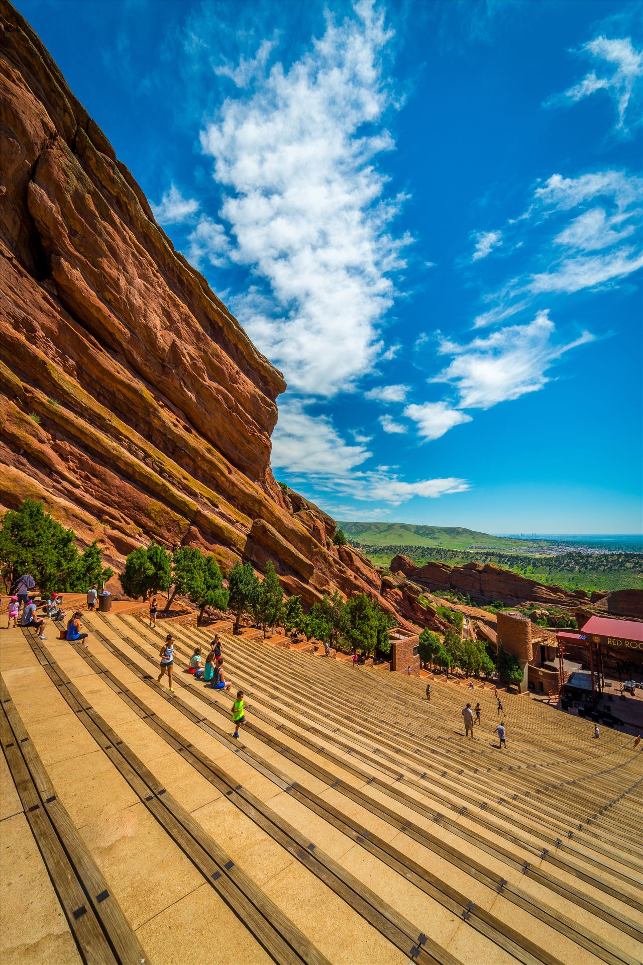 Red Rocks Amphitheater People getting a workout at Red Rocks amphitheater on a warm Sunday morning. by Scott Smith Photos
