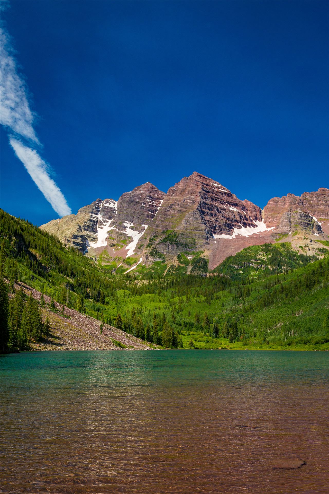 Maroon Bells in Summer No 01  by Scott Smith Photos