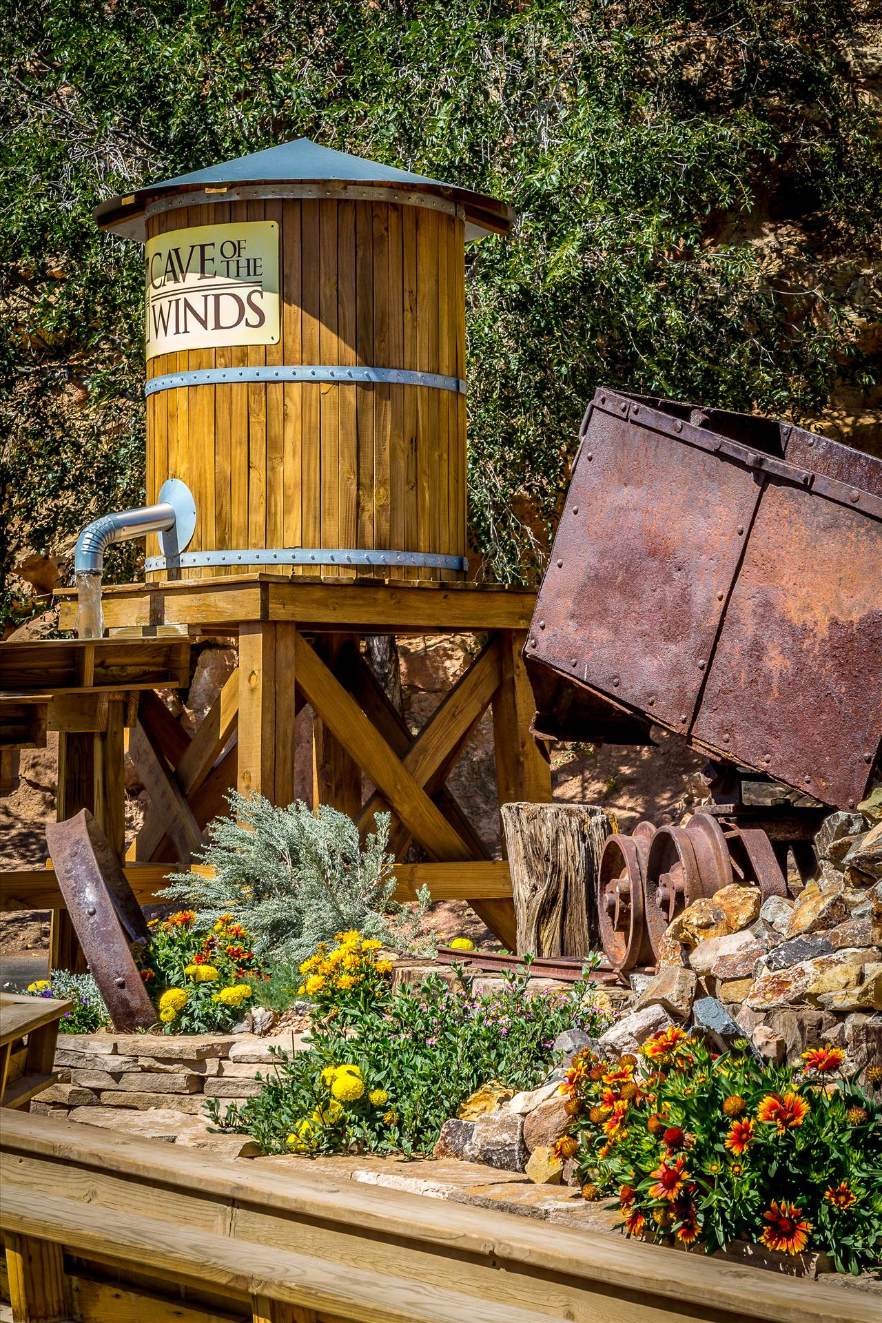 Cave of the Winds Display A rustic display outside the entrance to the Cave of the Winds in Manitou, Colorado. by Scott Smith Photos