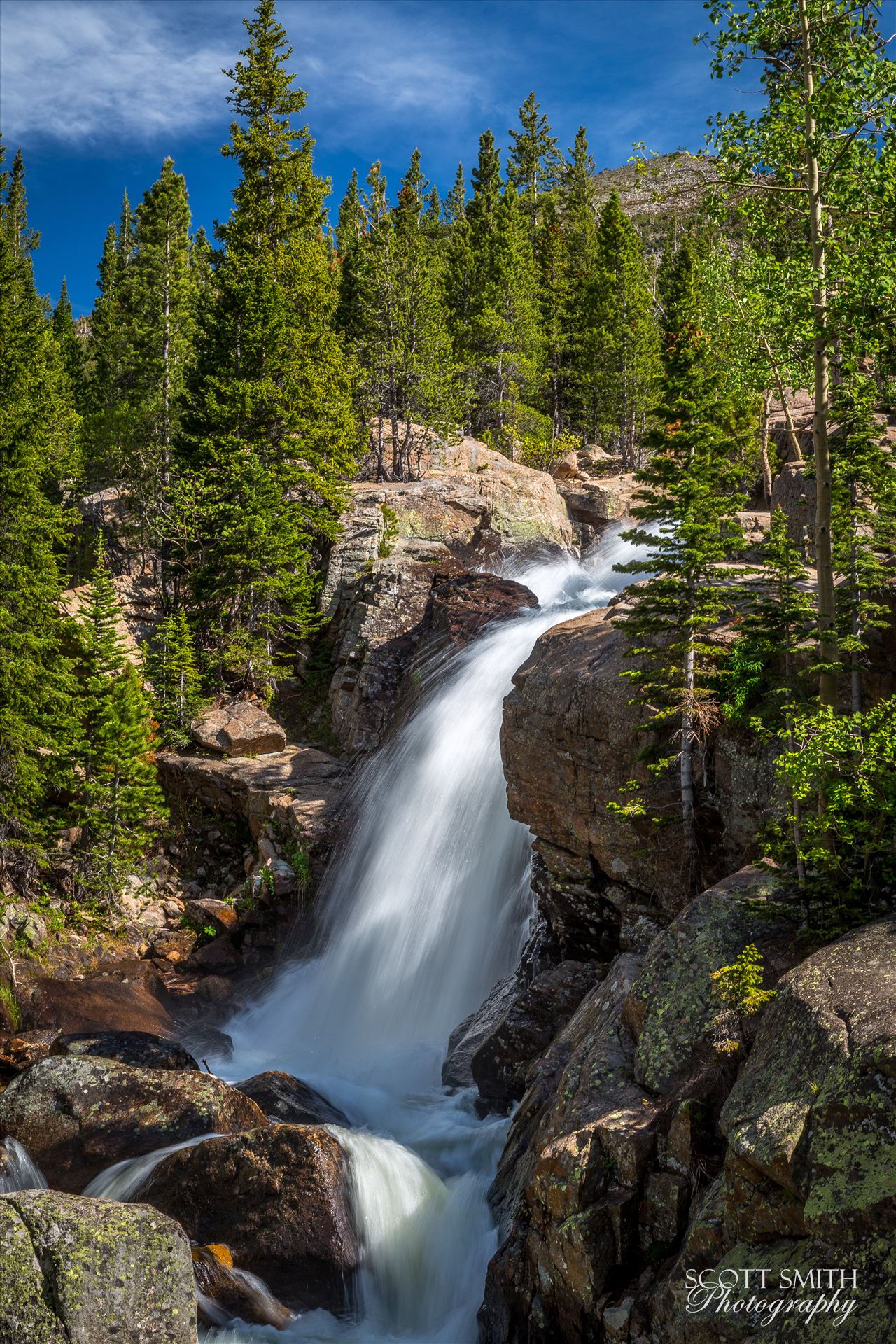 Alberta Falls No 2 From the Rocky Mountain National Park, near Estes Park, Colorado. by Scott Smith Photos